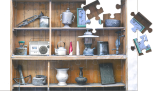 puzzle souple "vieux objets"