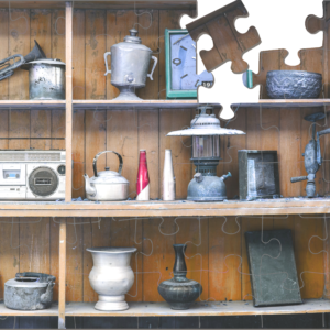puzzle souple "vieux objets"