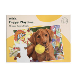 puzzle 13 pièces "chiot joueur"