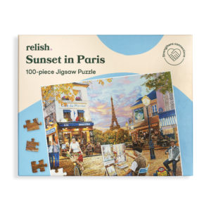 puzzle 100 pièces "coucher de soleil sur paris"