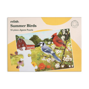 Puzzle 13 pièces "oiseaux du printemps"