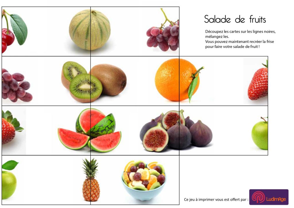 jeu salade de fruits à imprimer ludimage