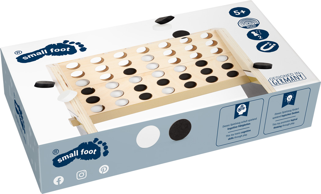 4 en ligne noir et blanc contrasté