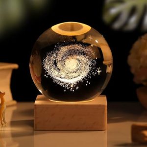 lampe boule de crystal avec des étoiles