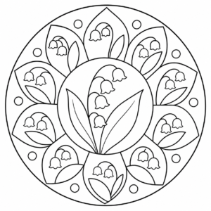 image muguet pour le 1er mai à colorier ludimage