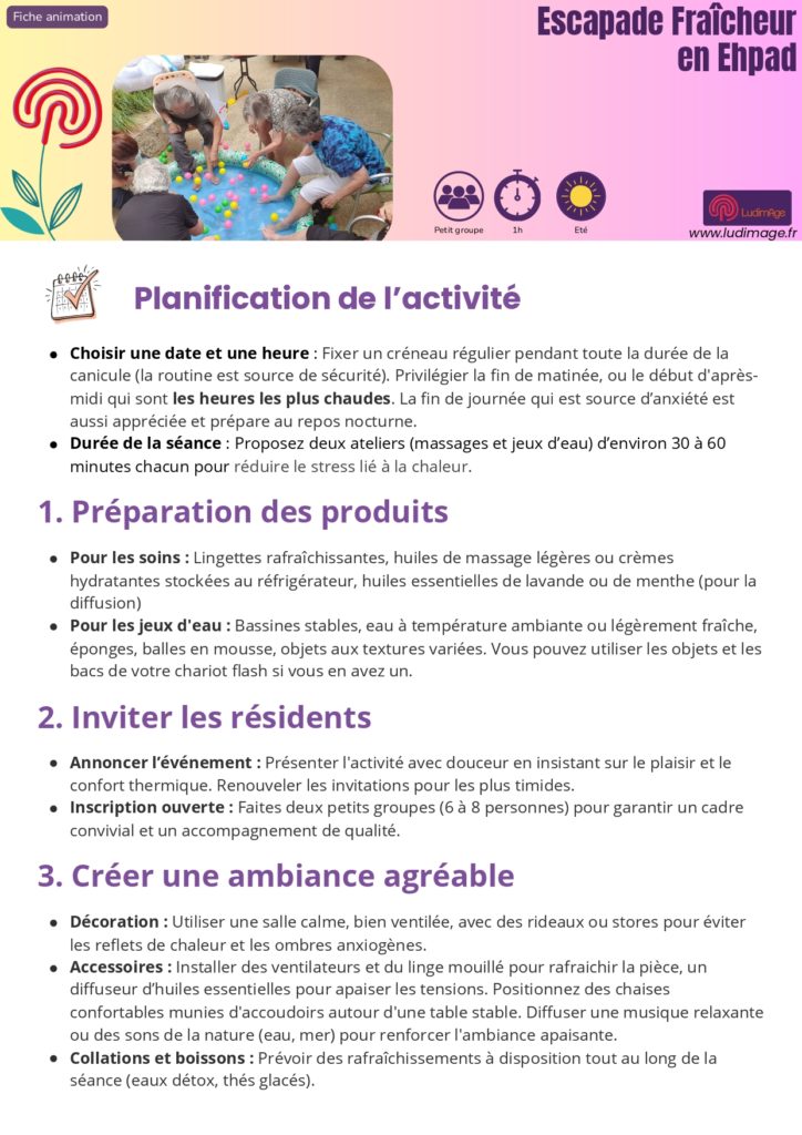 fiche animation escapade fraîcheur en ehpad ludimage