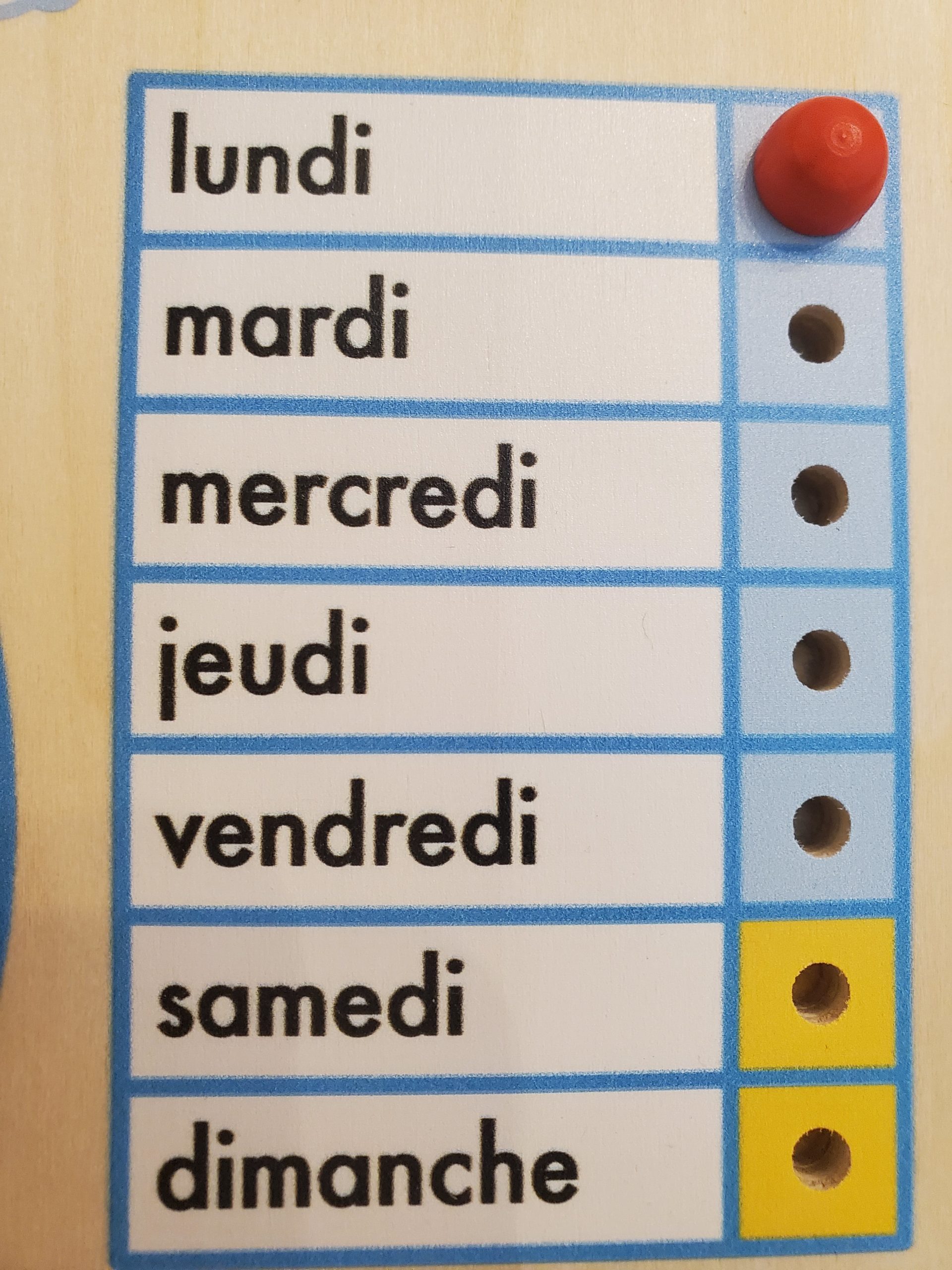 calendrier perpétuel avec météo du jour