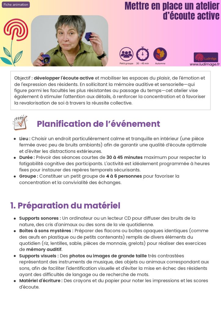 fiche animation mettre en place un atelier d’écoute active