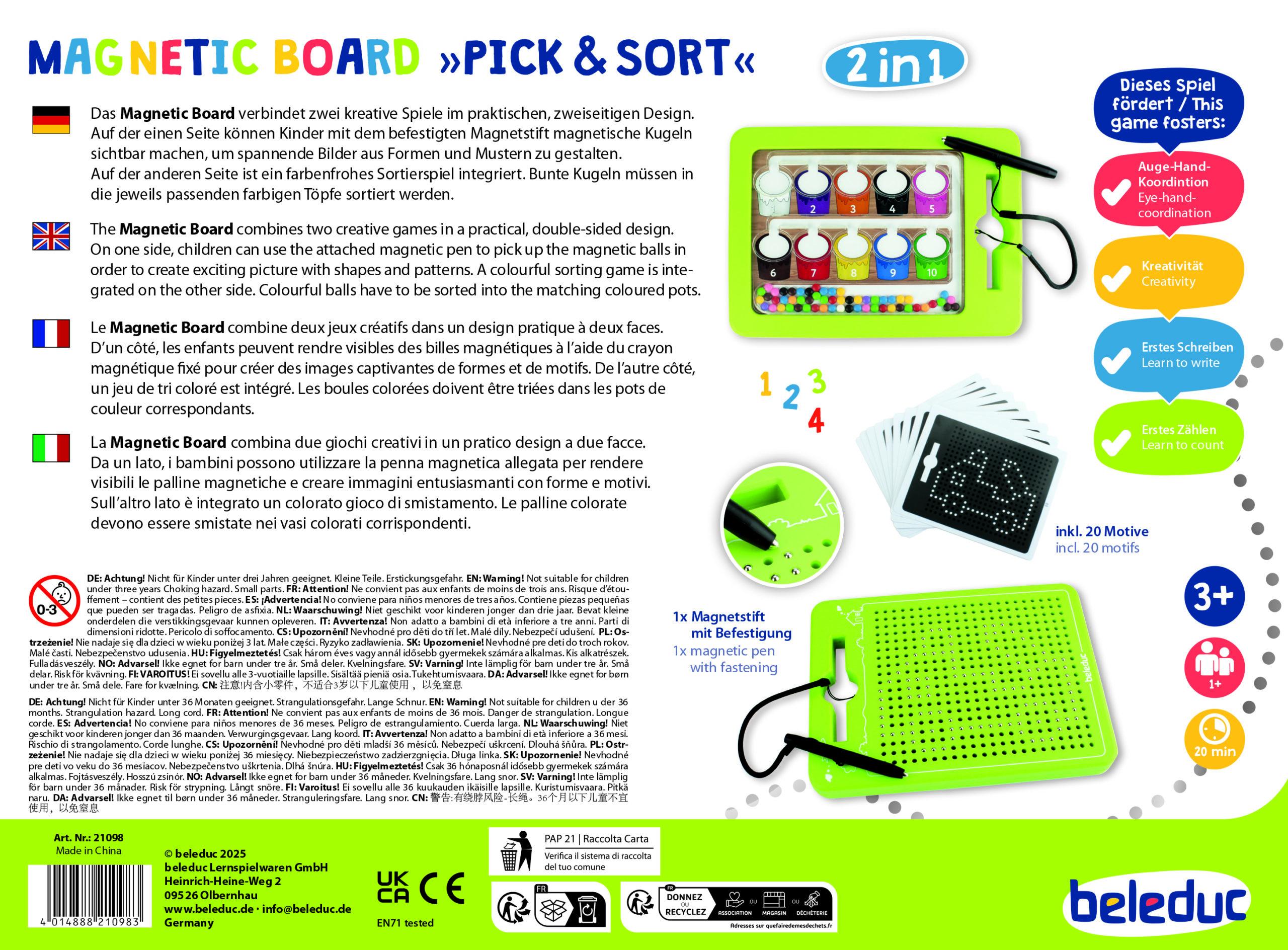 magnetic board pick&sort Ludimage